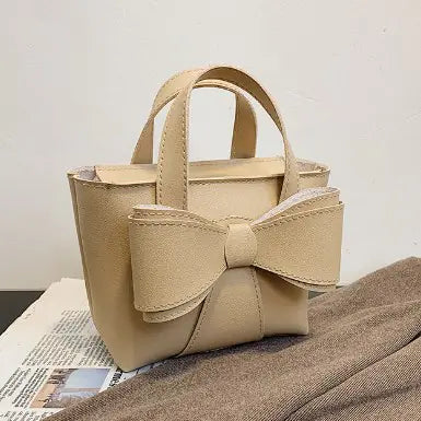 Fashion Bow Design Suede Shoulder Crossbody Bag
