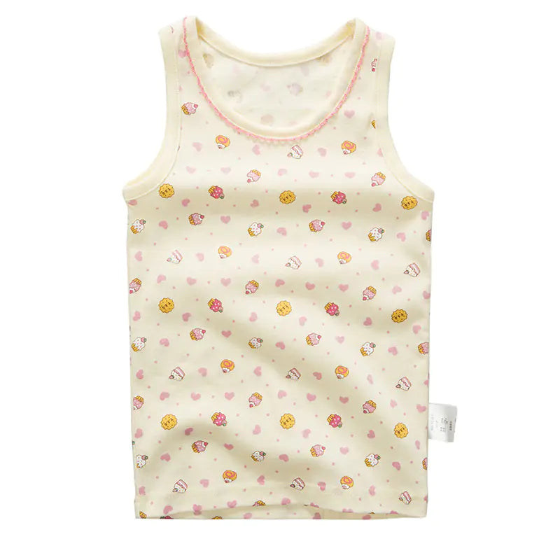New Seasonal Knit Cotton Vest for Girls