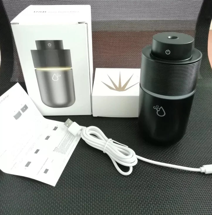 Car Humidifier with Spray Air and Aromatherapy Diffuser