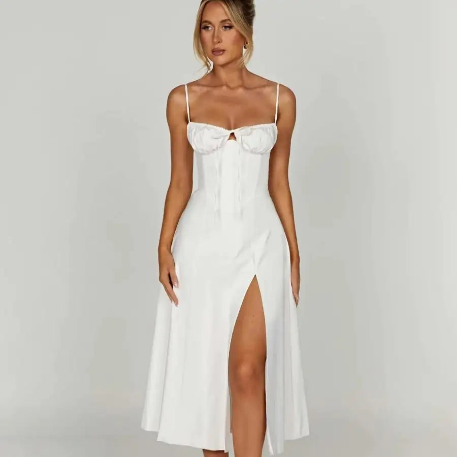 Corset High Waist Slim Fit Spaghetti Straps Dress