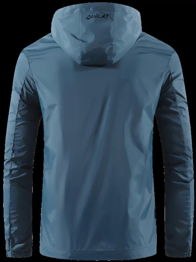 Men's Sun Protection Hooded Zip Coat for Summer Outdoors