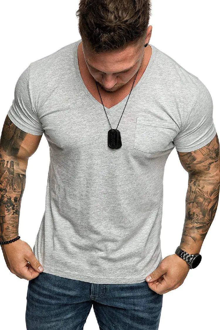 Casual Short Sleeve Round Neck Basic T-Shirt