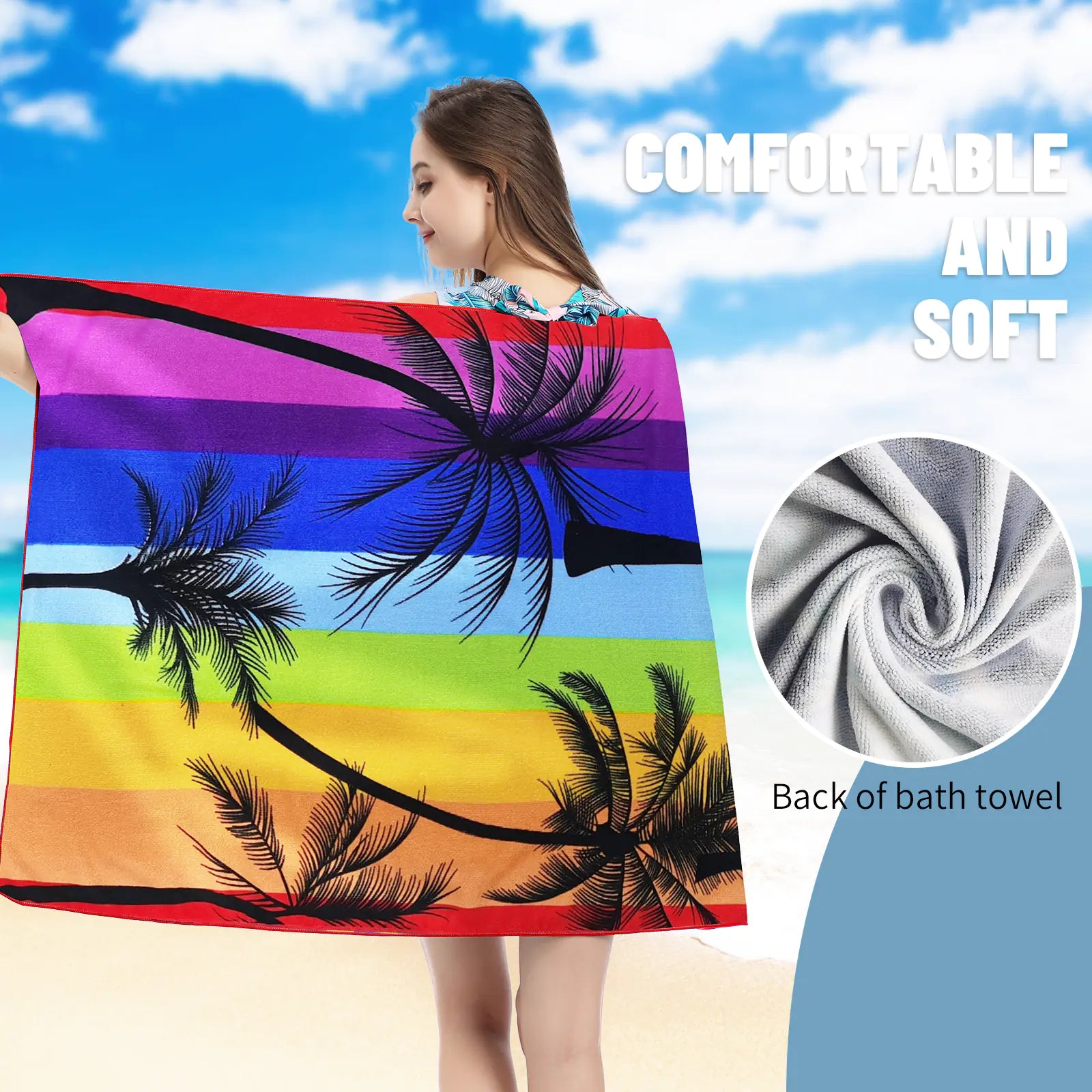 Quick-Drying Microfiber Beach Towel for Yoga & Travel