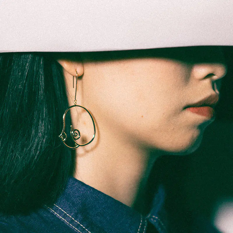 Hollow Chest Earrings - Elegant Long Dangle Design