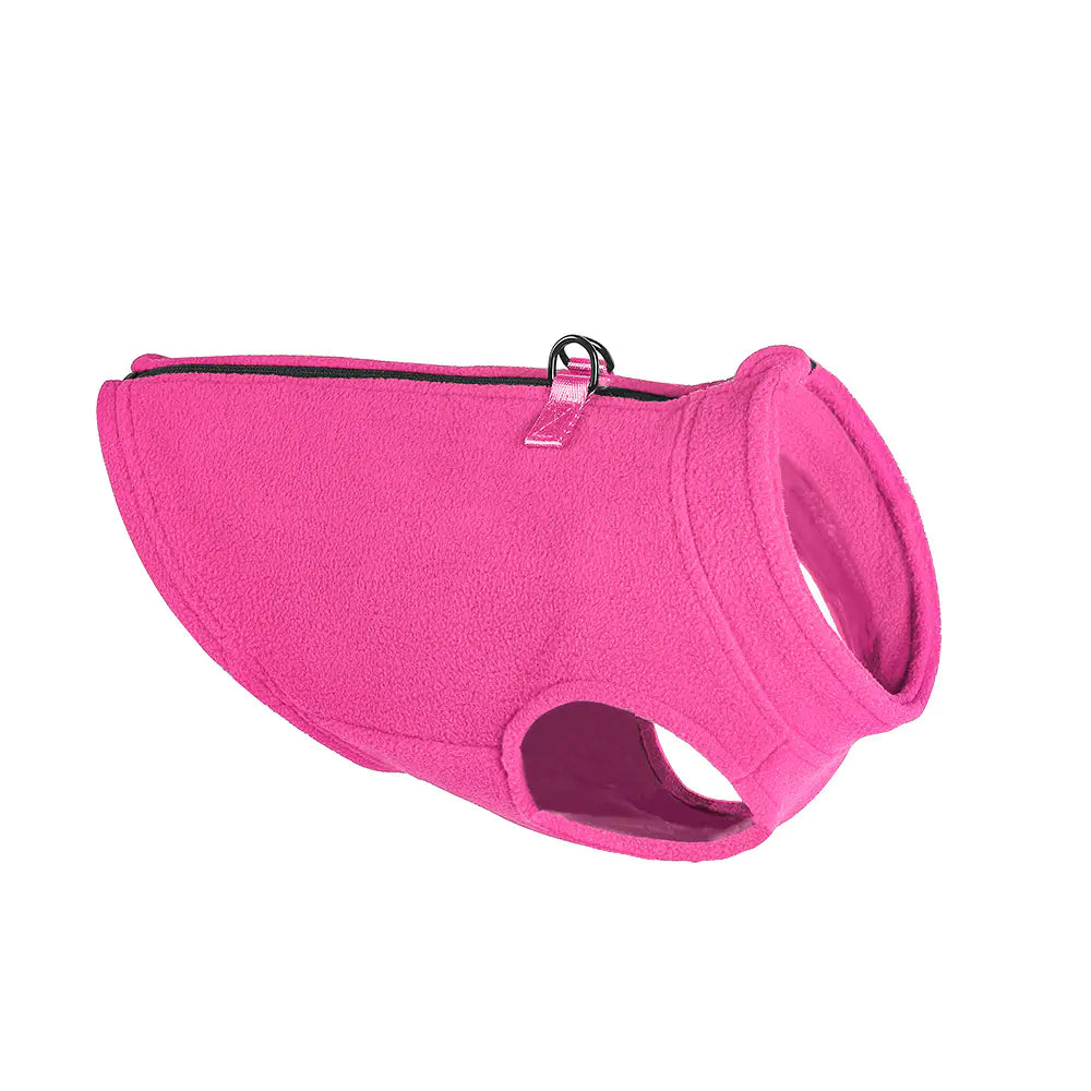 Pet Fleece Zip Vest Sweater for Comfort and Warmth