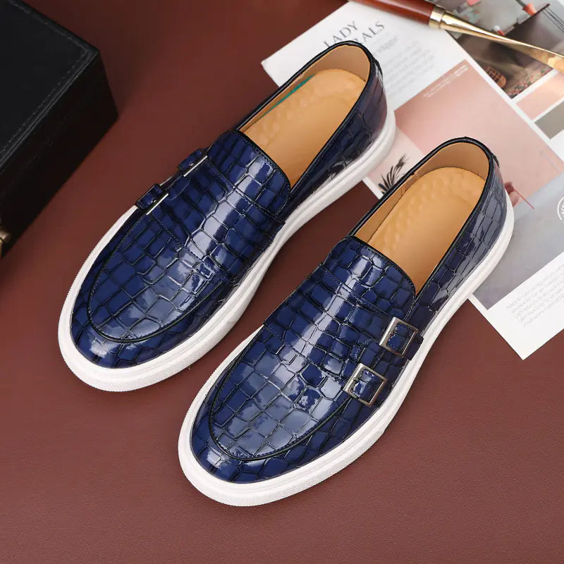 New Men's Genuine Leather Casual Sneakers (Breathable)