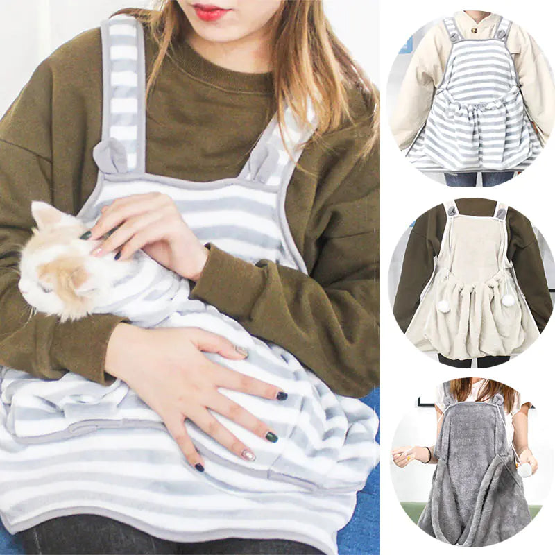 Women's Pet Apron for Cats and Small Dogs, Anti-Grab