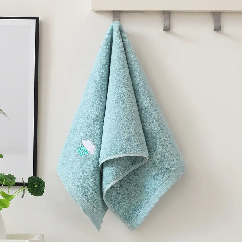 Kids Cotton Bath Towel 70x140cm with Embroidery Design