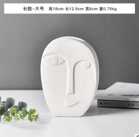 Modern Nordic Face Vase - Creative Ceramic Home Decor