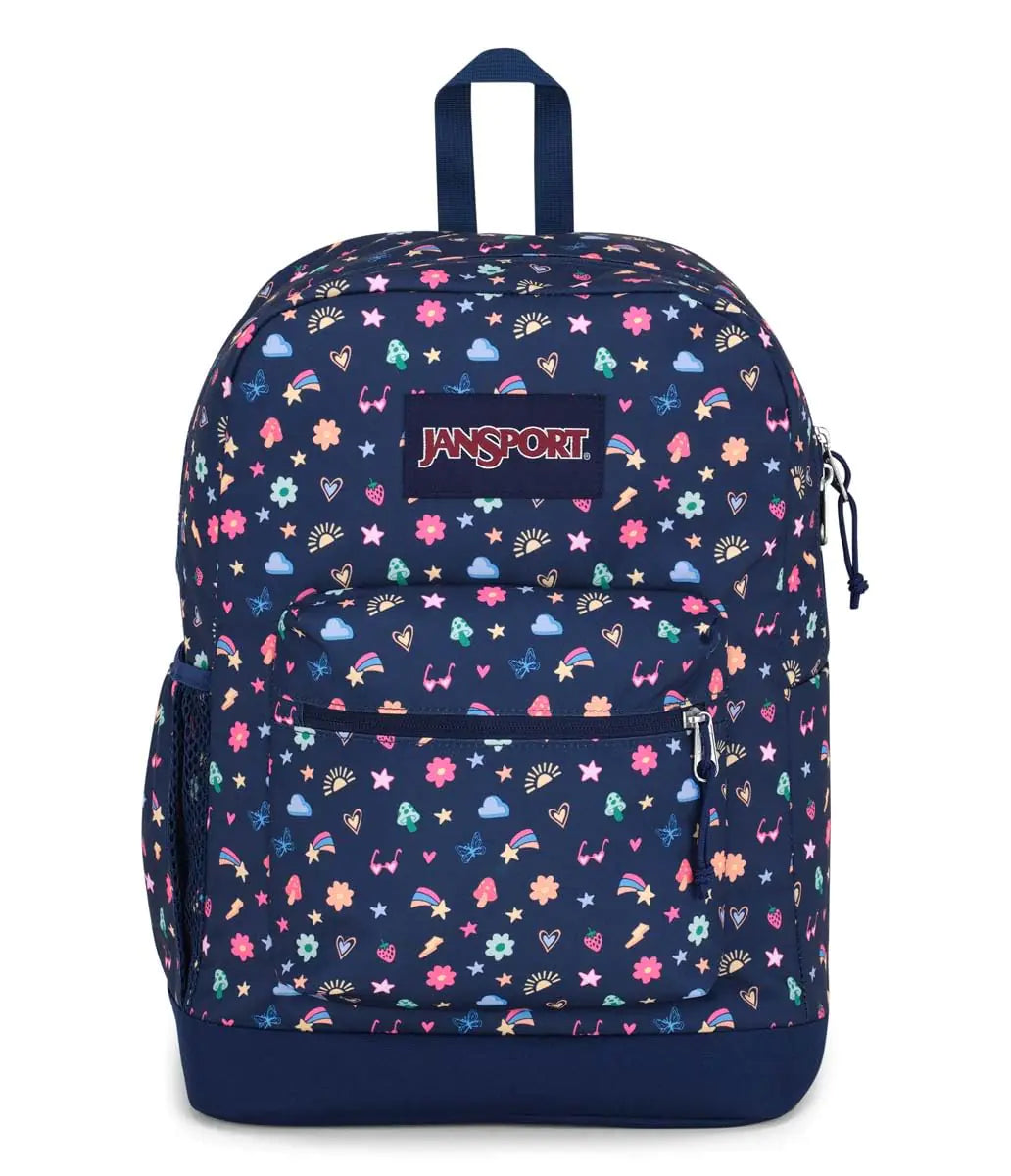 JanSport Cross Town Plus Backpack - Large Main Compartment Side Water Bottle Pocket 15-Inch Padded Laptop Sleeve - Slice Of Fun