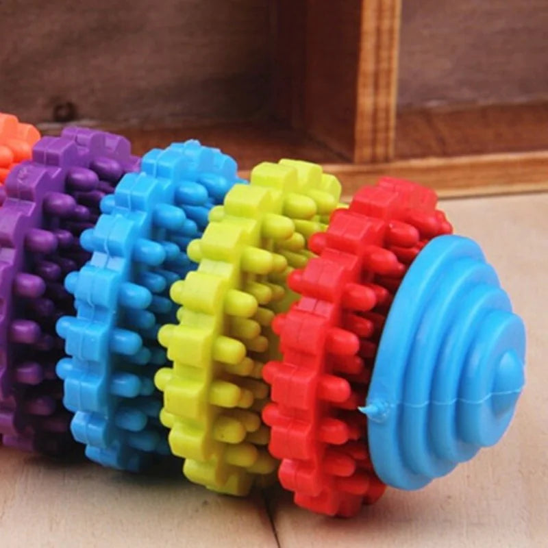 Colorful Rotating Rubber Dog Toy Ball for Chewing