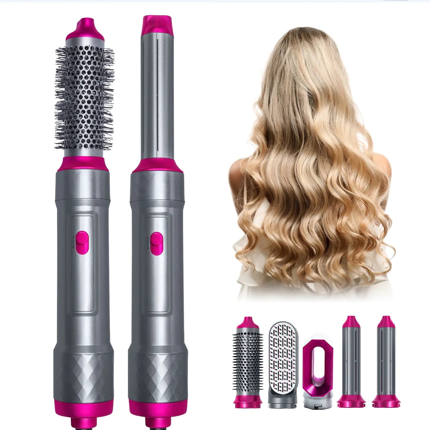 Five In One Multi-headed Hot Air Comb Curling Iron Set