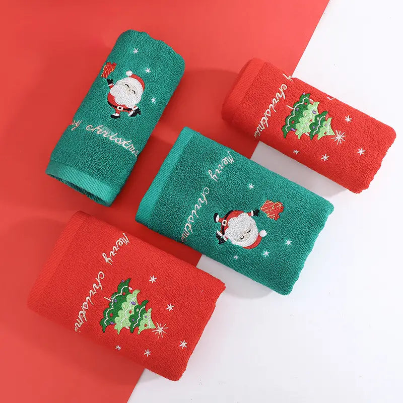 Santa Claus Christmas Hand Towel for Home and Gym