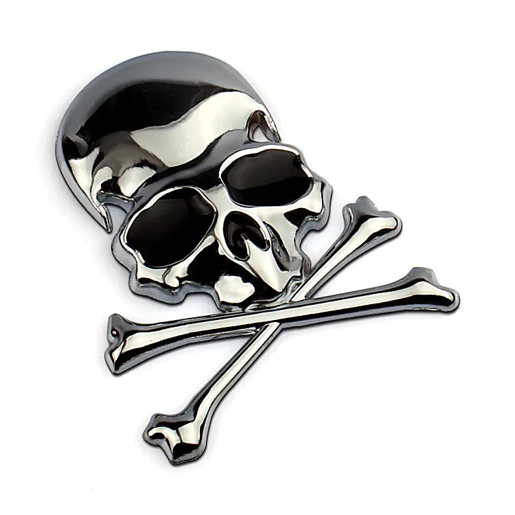 Metal Skull Car Decal for Unique Vehicle Styling