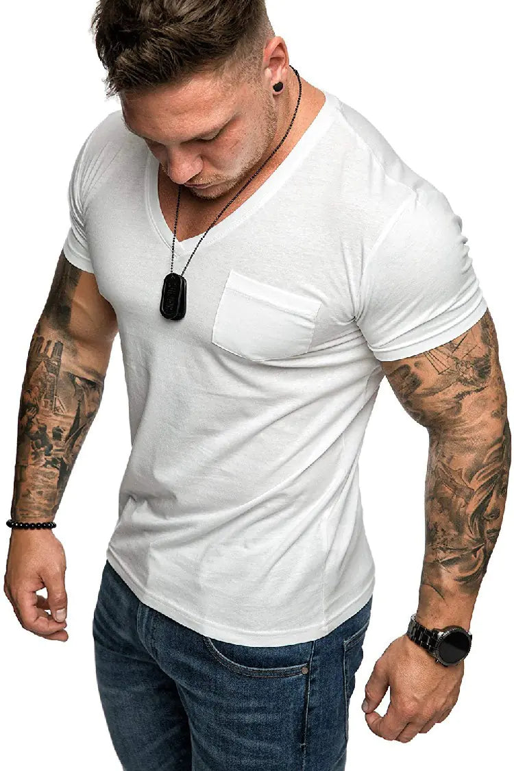 Casual Short Sleeve Round Neck Basic T-Shirt