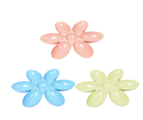 Pet Bowl Set with Floral Design for Cats and Dogs