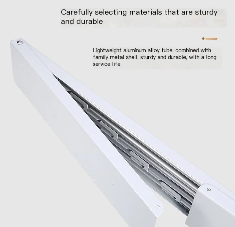 Metal Foldable Hidden Balcony Clothes Drying Rack