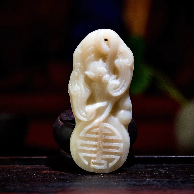 Natural Camel Bone Destiny Wheel Pendant with 108 Beads