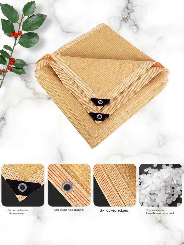 Beige Shade Net 185g Heavy-Duty Outdoor Canopy