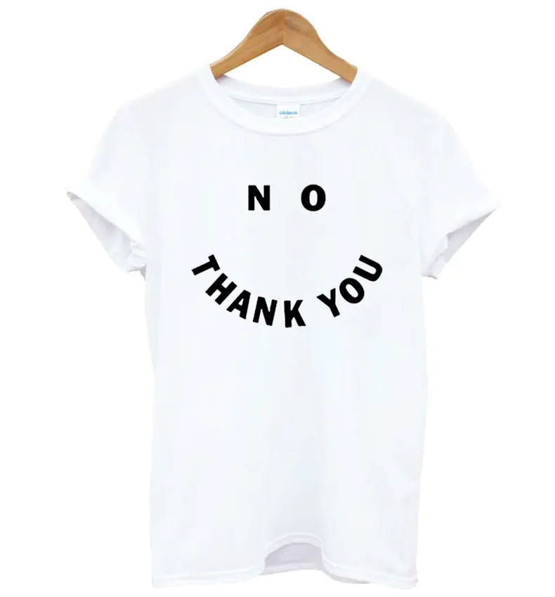 Smiley Face Letter Print Women's Casual T-Shirt