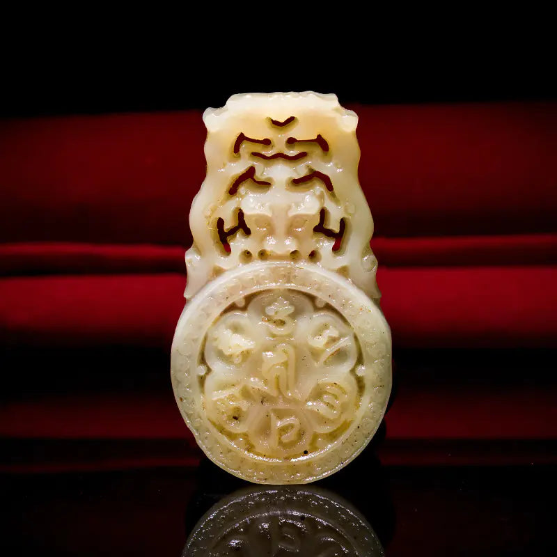 Natural Camel Bone Destiny Wheel Pendant with 108 Beads