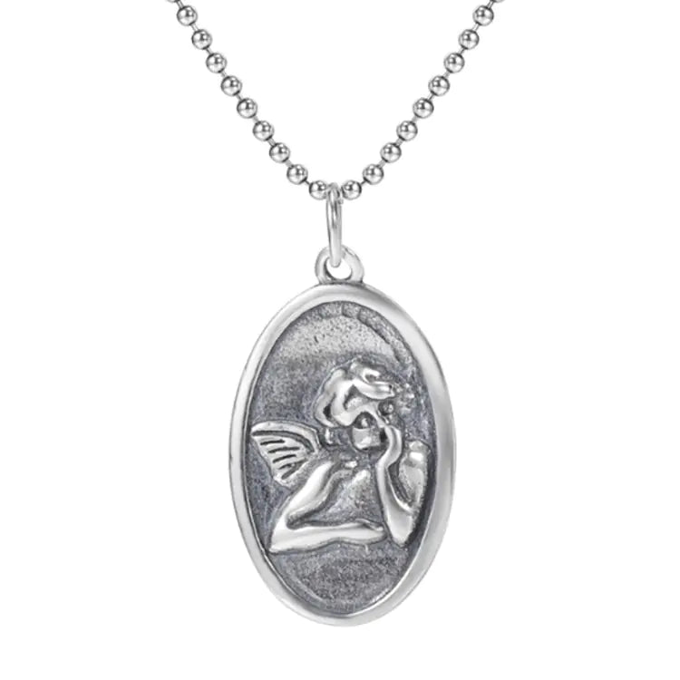Guardian Angel Vintage Thai Silver Necklace for All