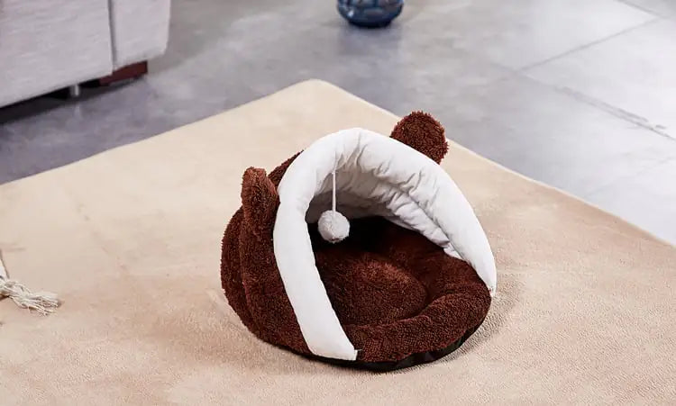 Washable Winter Triangle Cat Sleeping Bag Kennel