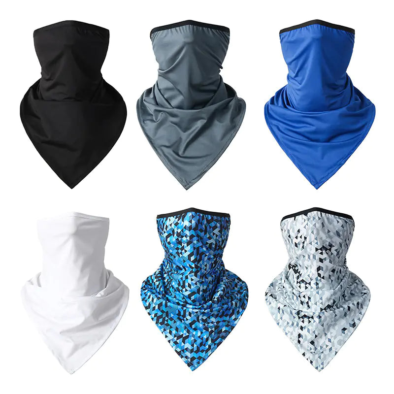 Summer Ice Silk Triangular Scarf Mask for Outdoor Cycling