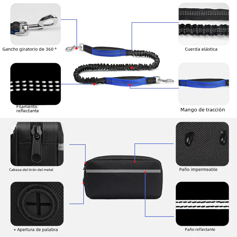 Cross-Border Pet Running Waist Bag with Leash