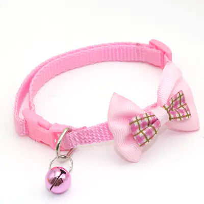 Cat and Dog Collar with Bowknot and Bell Accessories