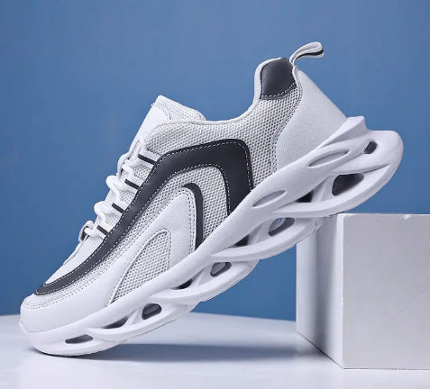 Men's Reflective Running Shoes with Thick Sole Design