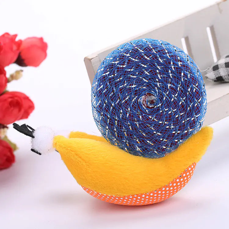 Cute Snail Cat Toy with Scratch Back, Two Colors Available