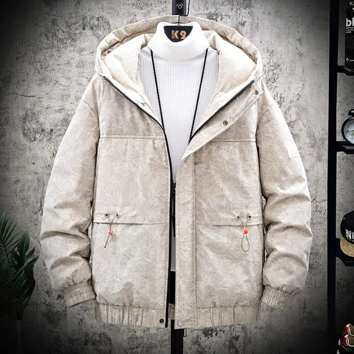 Winter Camouflage Hooded Short Jacket for Students