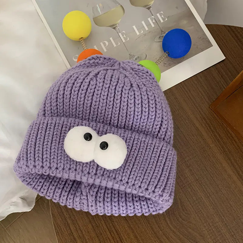 Funny Couple Knitted Hat for a Slimmer Face Look