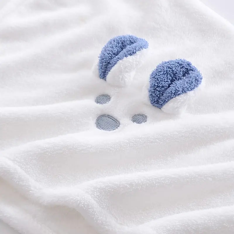 Cartoon Rabbit Ear Dry Hat - Coral Velvet Hair Towel