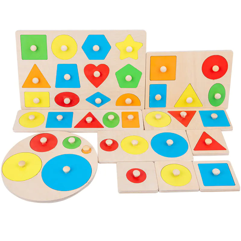 Geometric Shapes Hand-Grip Educational Toy Panel (1pc)