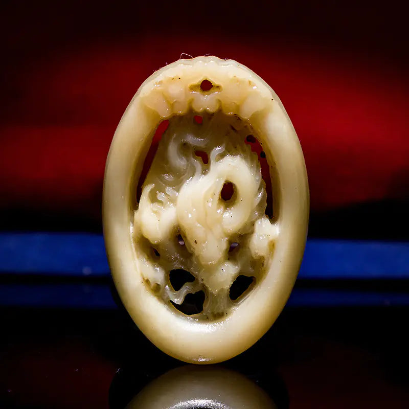 Natural Camel Bone Destiny Wheel Pendant with 108 Beads