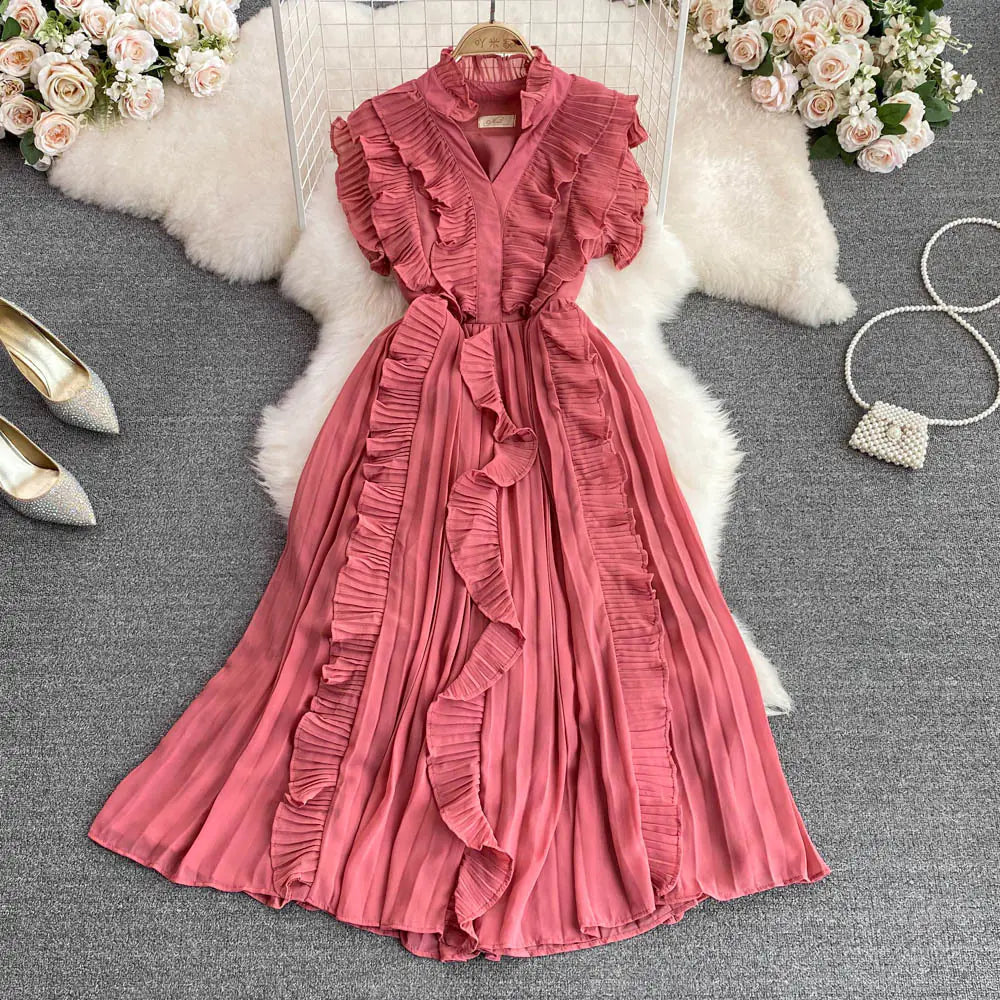 Pleated Dress for Women's Fashionable Style