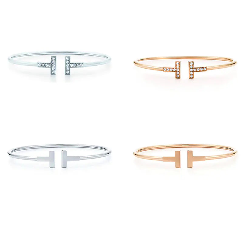 S925 Fashion Bracelet & Double T Bangle
