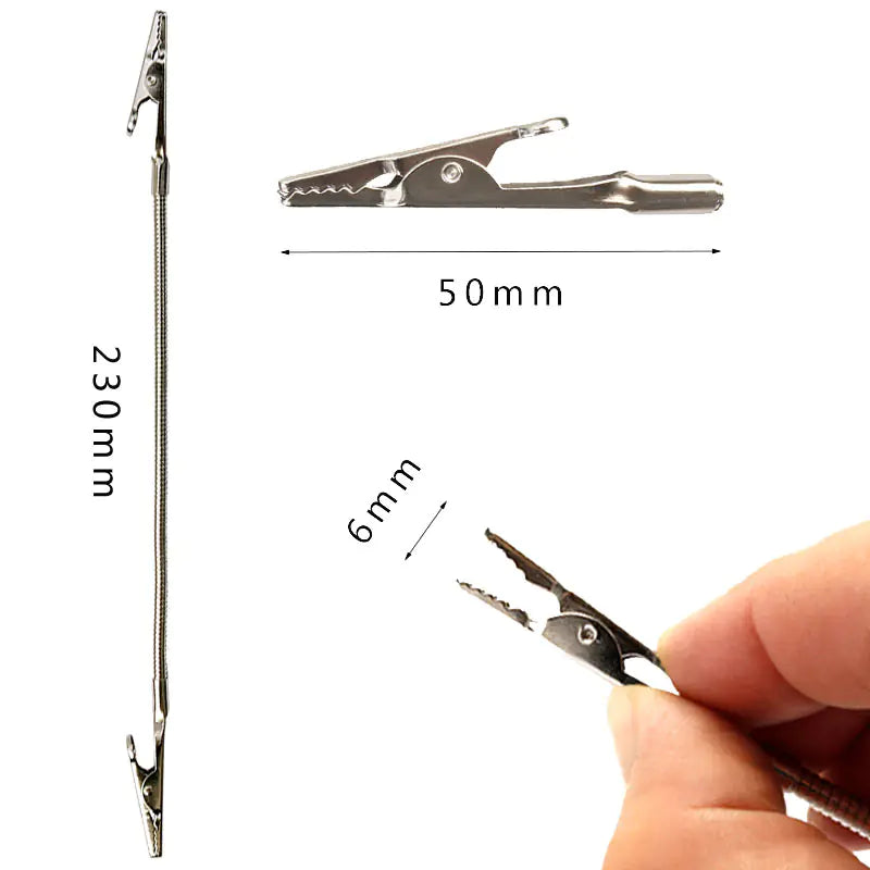 Rotating Double-Headed Alligator Clip with Flexible Hose