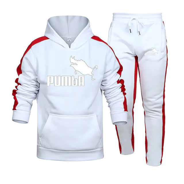 Men's Youth Running Sportswear Printed Hoodie Set