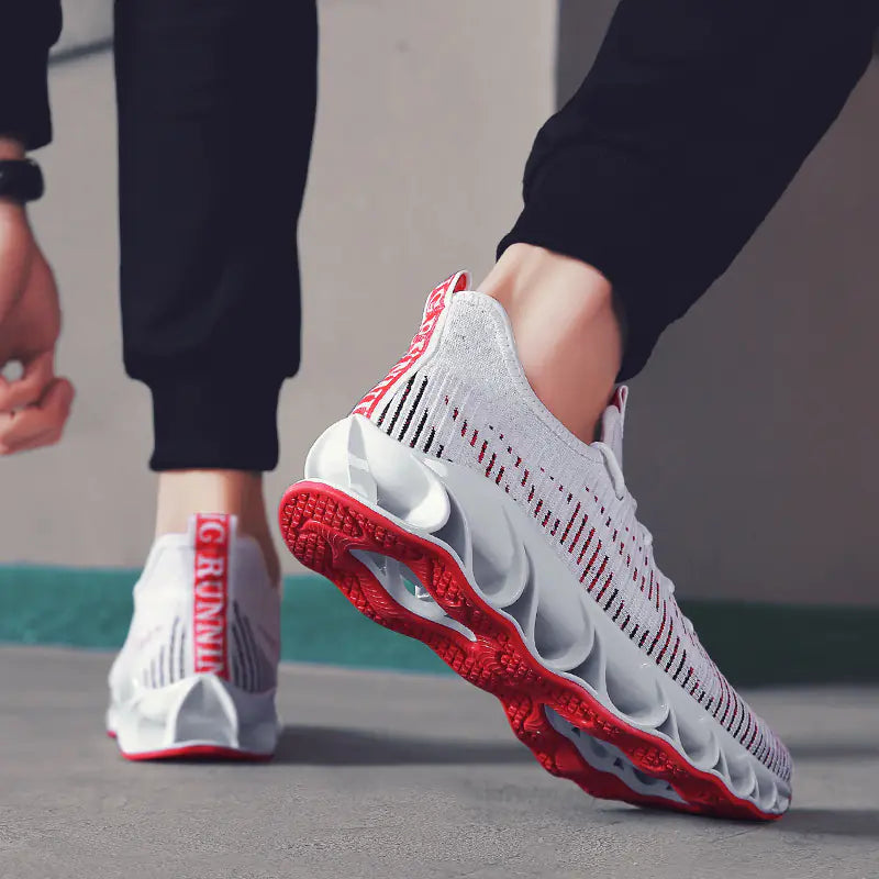 Breathable High Top Sports Sneakers with Blade Design