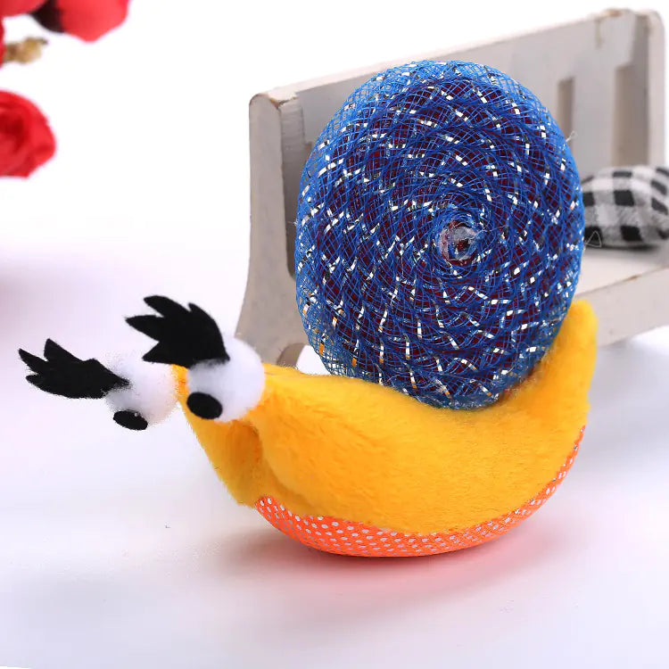 Cute Snail Cat Toy with Scratch Back, Two Colors Available
