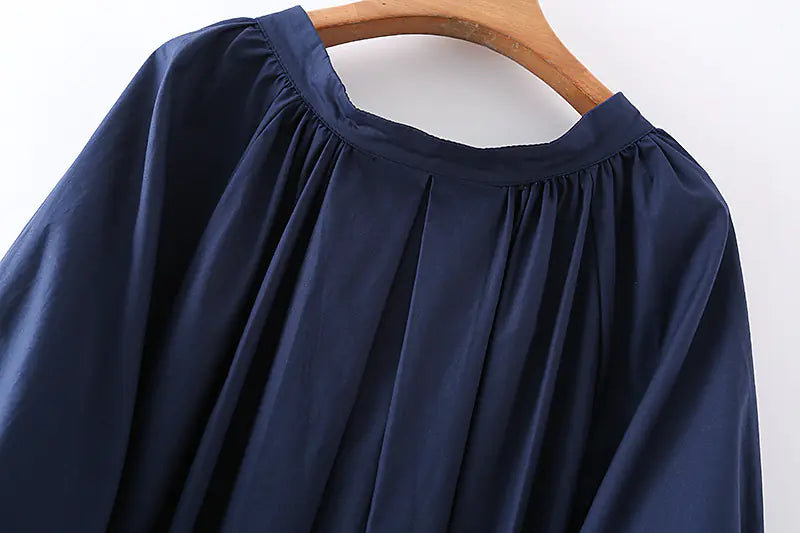 New Winter Batwing Sleeve Dress with Belted Waist