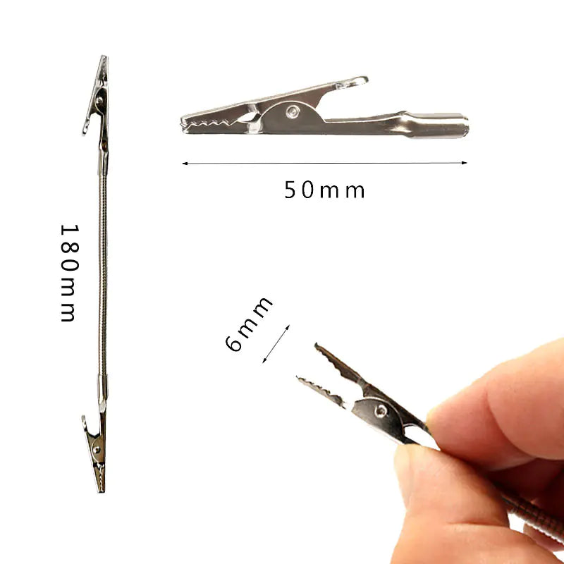 Rotating Double-Headed Alligator Clip with Flexible Hose