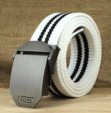 Men's Custom Thick Canvas Tactical Belt for Outdoors