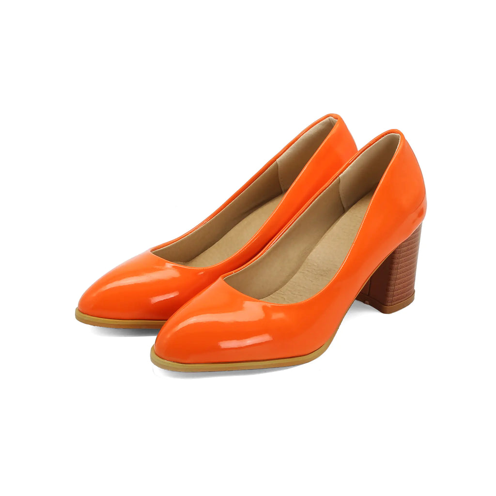 Spring  New Women's Heeled Pointed Shoes (Size 40-48)