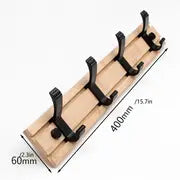 Wood and Plastic Wall Coat Hook with Shelf (1pc)