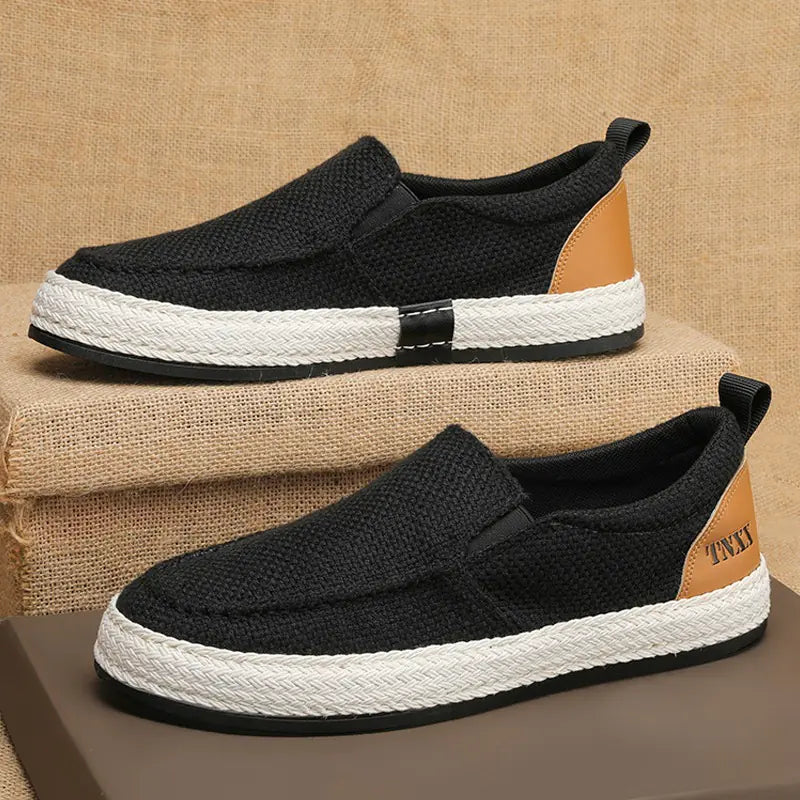 Breathable Men's Canvas Fisherman Shoes - Soft Bottom