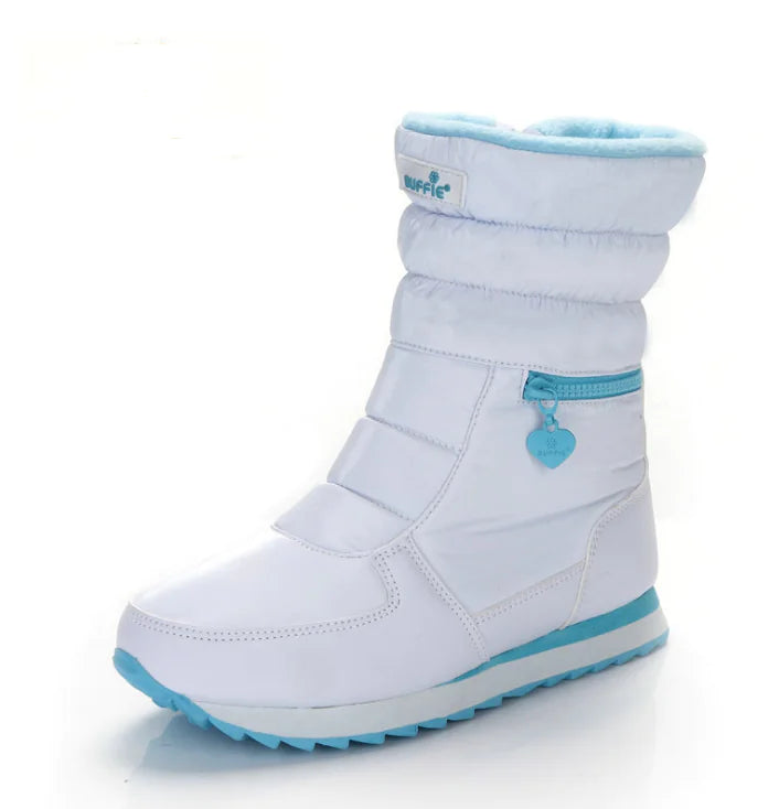 Waterproof Thick Mid-Calf Snow Boots with Non-Slip Sole